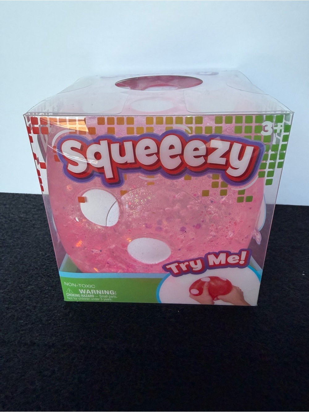 Sunny Days Jumbo Squeezy Pink Sparkle Glitter Dice